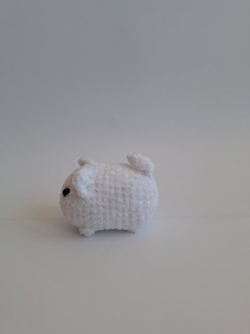Gehaakte knuffel 'Witte kat'