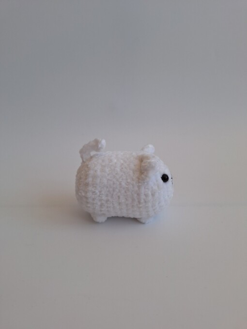 Gehaakte knuffel 'Witte kat'