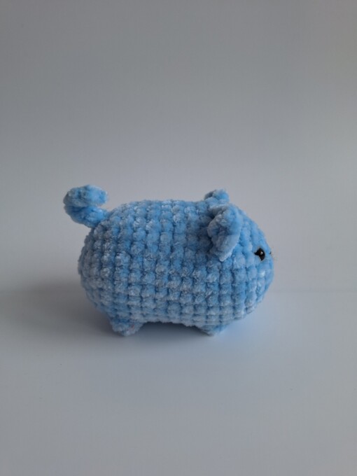 Gehaakte knuffel 'Lichtblauwe kat'