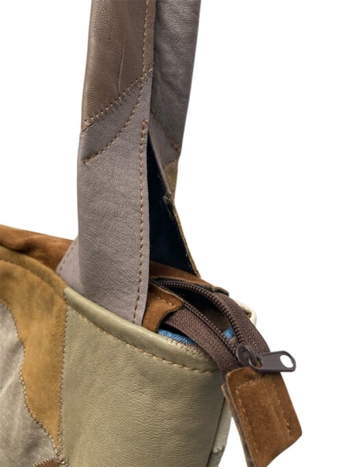 Unieke leren shopper – stijlvol, zomers en duurzaam stoer, stijlvol en handgemaakt van gerecycled materiaal