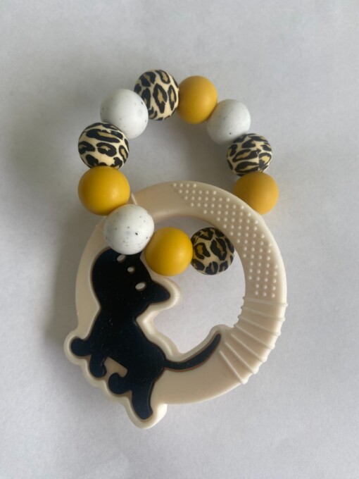 Bijtring panter- met Siepie hanger
