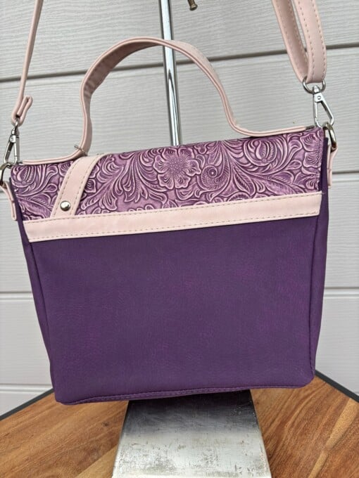 Cross body tas Sanne in paars kunstleer