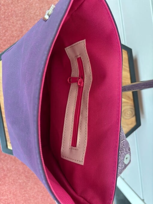 Cross body tas Sanne in paars kunstleer