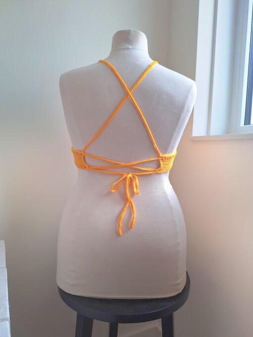 Gehaakt topje 'Boho top geel'