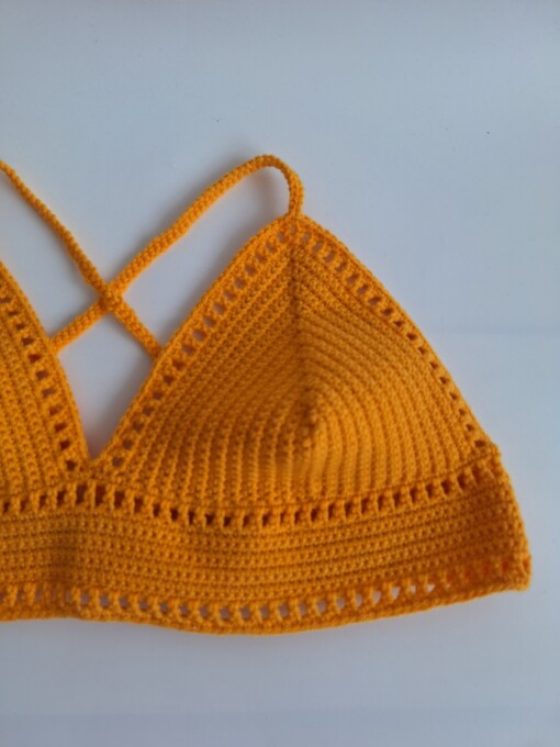 Gehaakt topje 'Boho top geel'