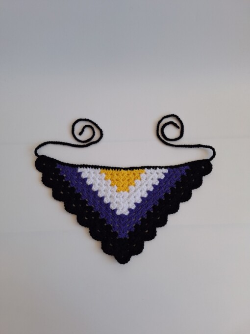 Gehaakte bandana 'Non-binary vlag'