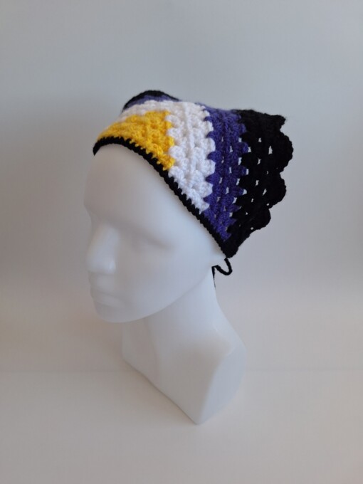 Gehaakte bandana 'Non-binary vlag'