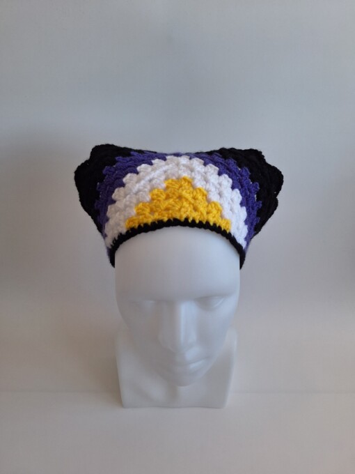 Gehaakte bandana 'Non-binary vlag'