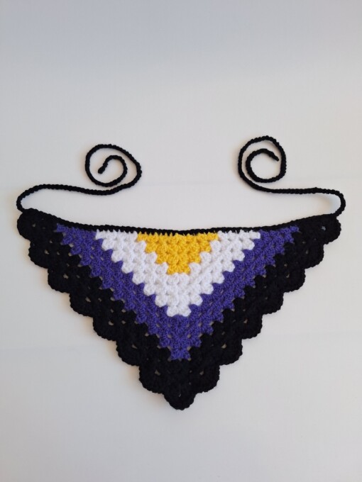 Gehaakte bandana 'Non-binary vlag'
