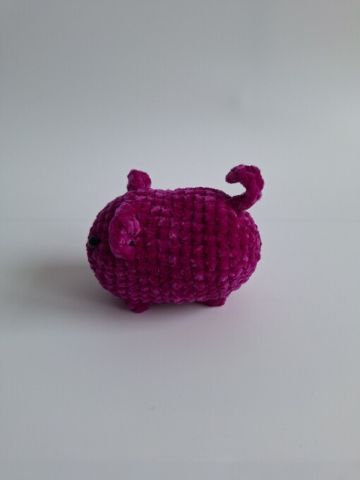 Gehaakte knuffel 'Magenta kat'