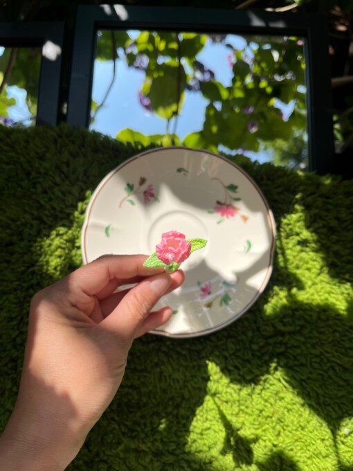 Micro Gehaakte Tulp Broche