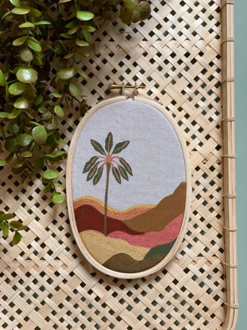 Muurhanger ovaal met palm