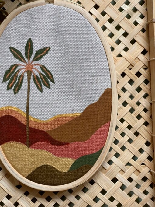 Muurhanger ovaal met palm