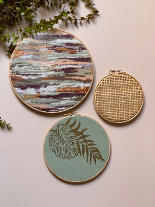 Muurhangerset marble monstera