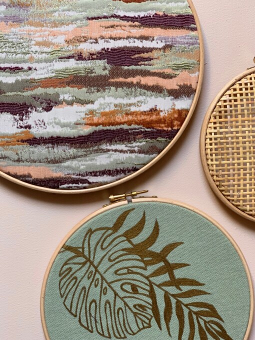 Muurhangerset marble monstera