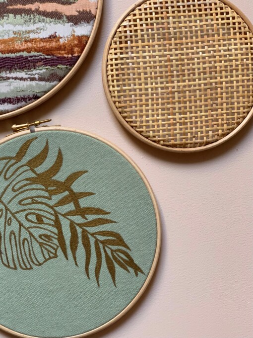 Muurhangerset marble monstera