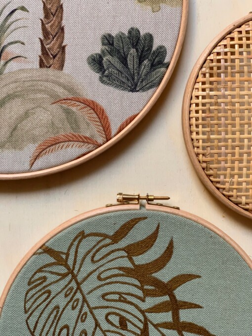 Muurhangerset palm green