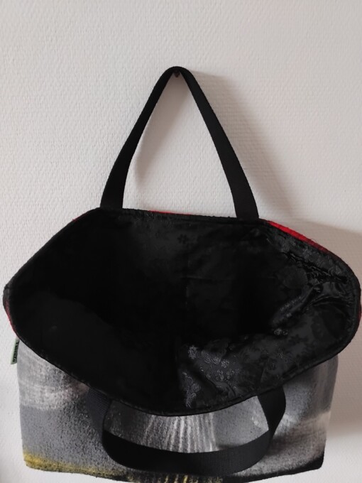 Shopper van een vintage deken.