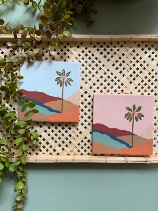 Tegel landschap palm