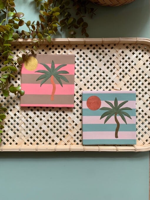 Tegel palm zon