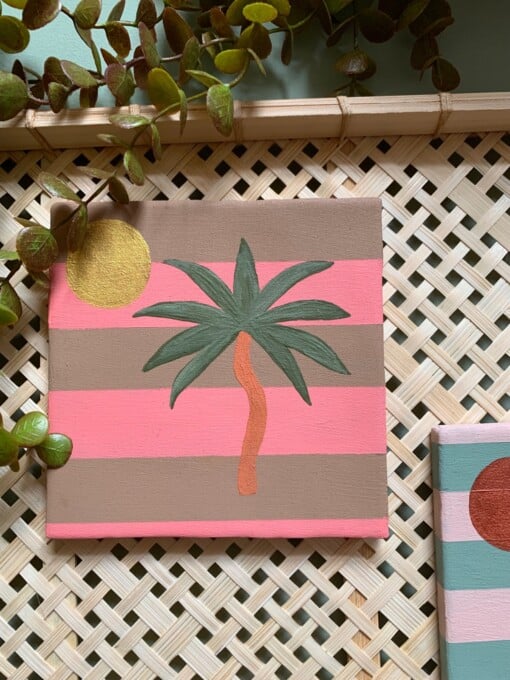 Tegel palm zon