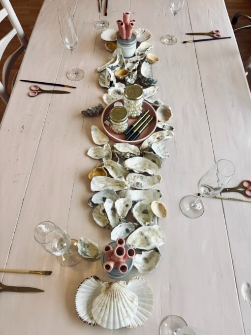 Workshop 'Oesteren' in IJmuiden - creatief met schelpen