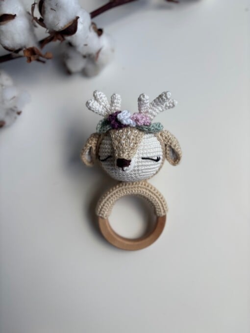 Eland Rammelaar – Lief Kraamcadeau met Geluid (Handgemaakt)