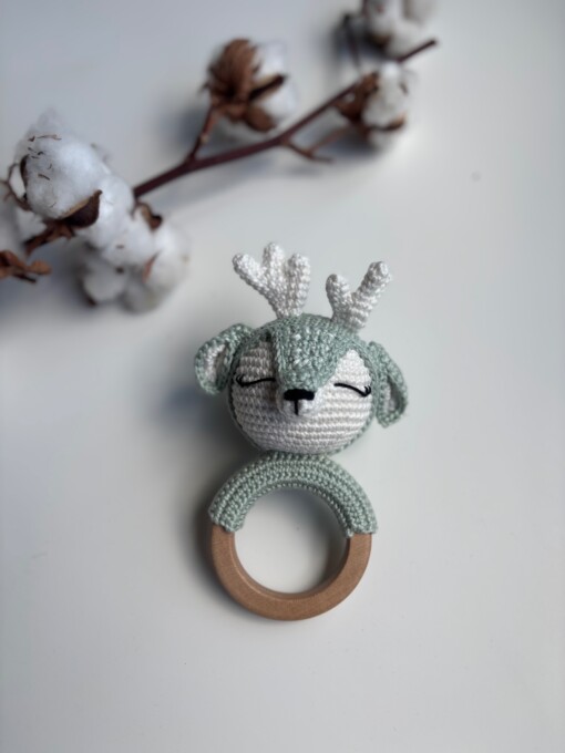 Eland Rammelaar – Lief Kraamcadeau met Geluid (Handgemaakt)
