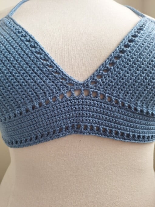 Gehaakt topje 'Boho top blauw | paars'
