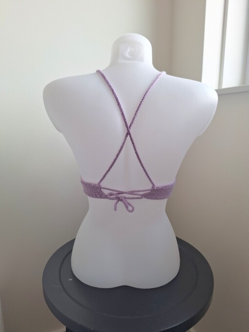 Gehaakt topje 'Boho top lila'