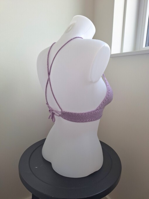Gehaakt topje 'Boho top lila'