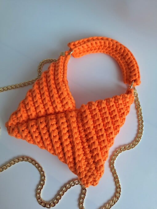 Gehaakte crossbody tas 'Oranje'