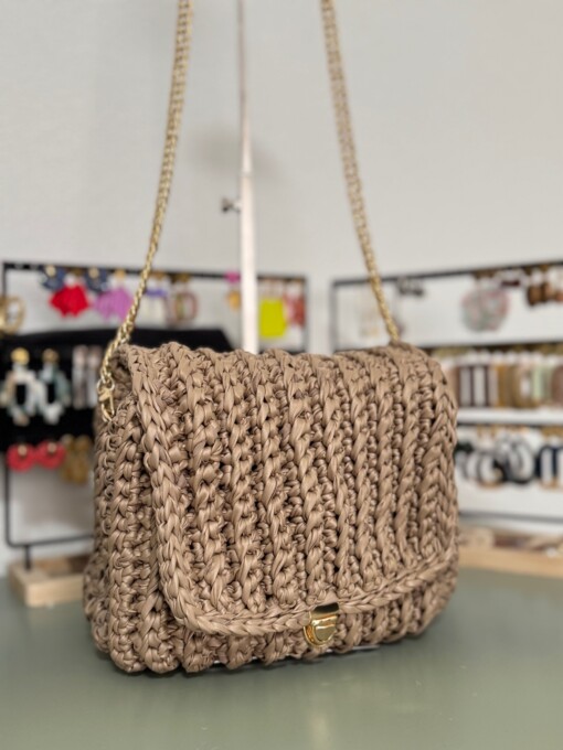 Grote eco leder schoudertas