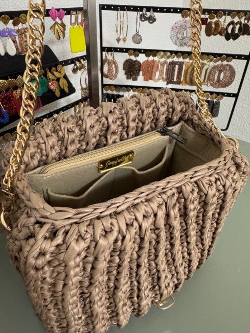 Grote eco leder schoudertas