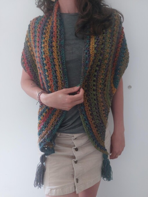 Kleurrijke omslagdoek 'Gerrit'