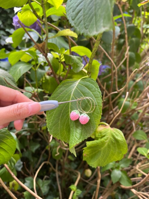 Micro Gehaakte Aardbei Oorringen