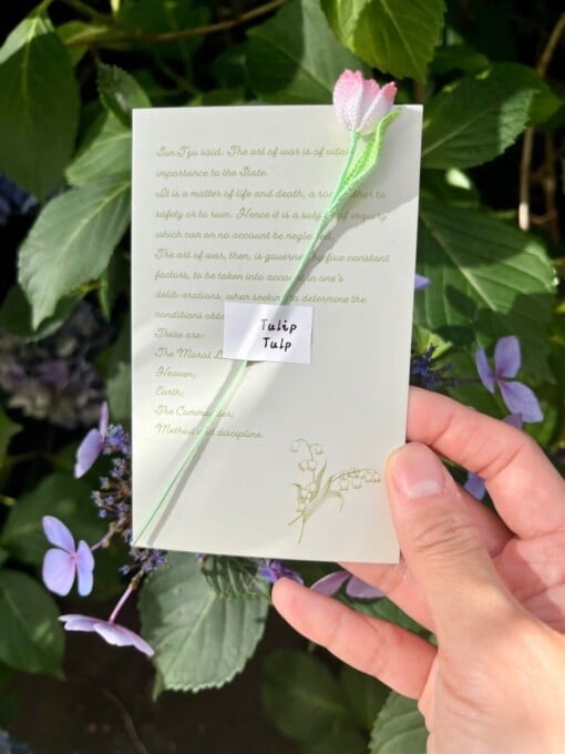 Micro Gehaakte Tulp Boekenlegger