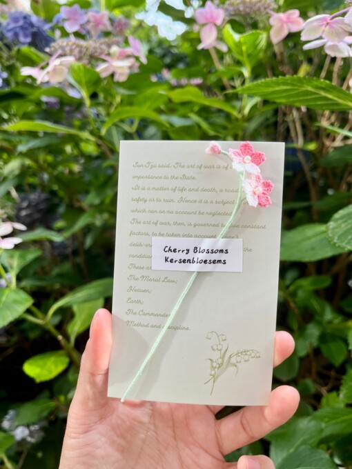 Micro Gehaakte kersenbloesems Boekenleggers