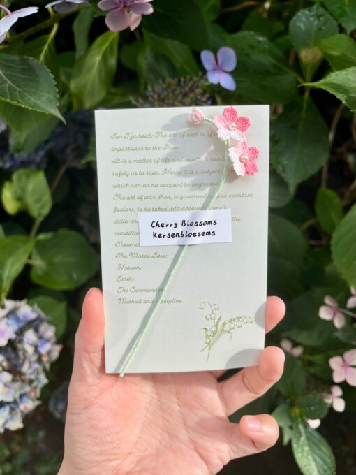 Micro Gehaakte kersenbloesems Boekenleggers
