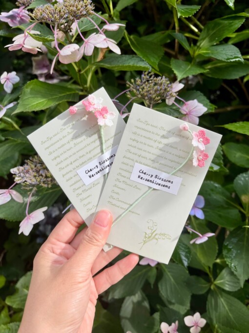 Micro Gehaakte kersenbloesems Boekenleggers