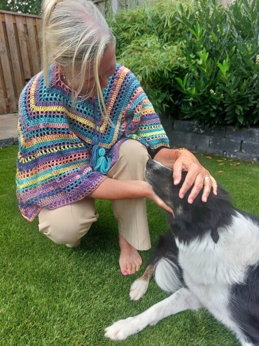 Poncho 'Candy Cane'