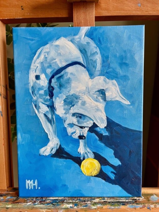 Schilderij "Blue Monday" - origineel kunstwerk in olieverf