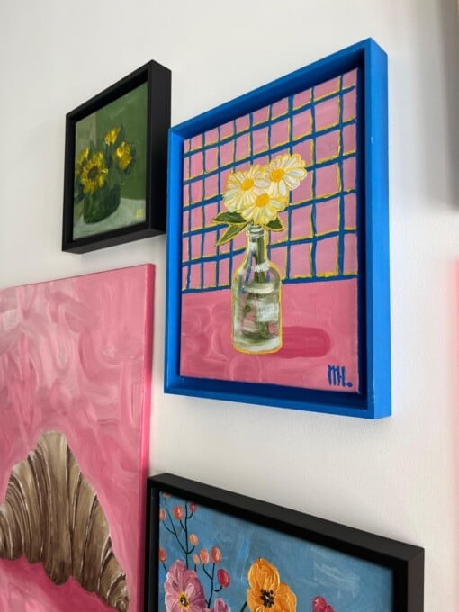 Schilderij "zonnebloemen" - origineel kunstwerk in olieverf