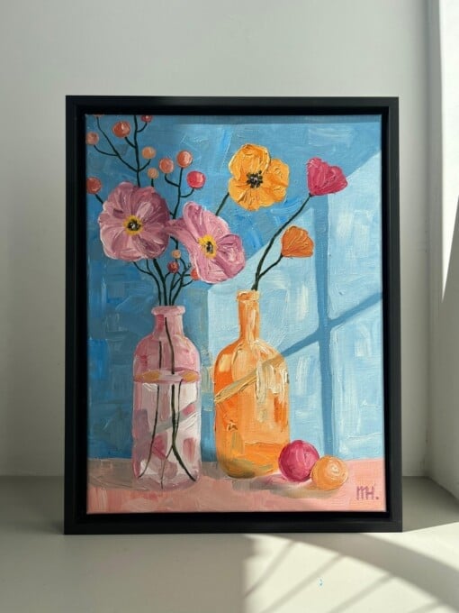 Schilderij “Here comes the sun” - origineel kunstwerk van olieverf