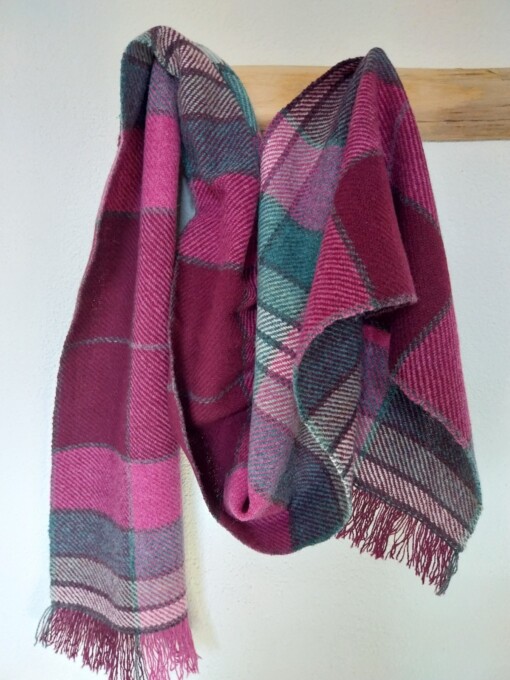 Veelkleurige shawl van merinowol - Vrolijk & Uniek