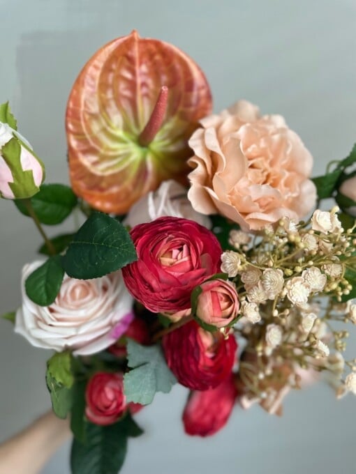 Zijden bloemen boeket