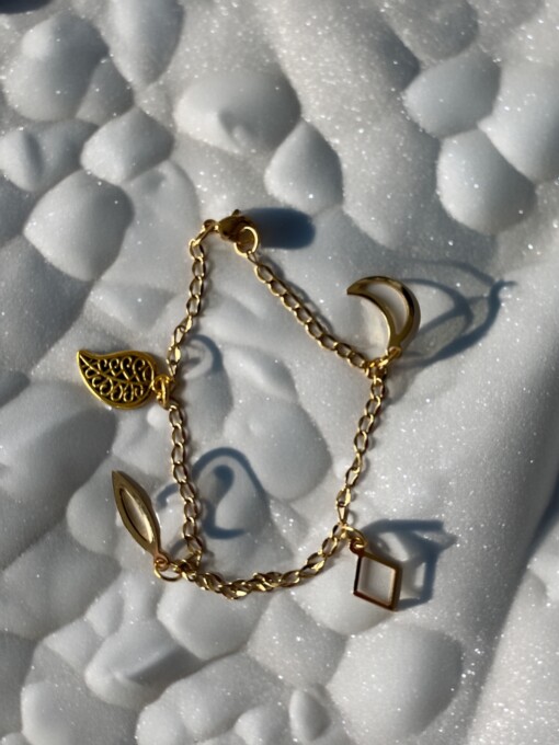 bedelarmband goudkleurig