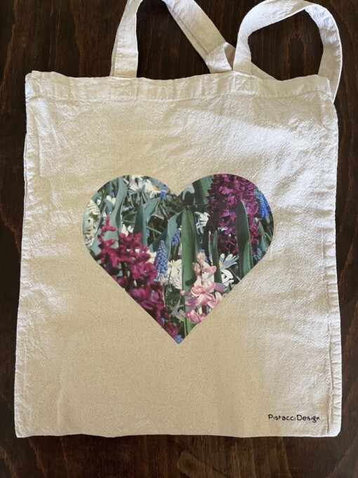 katoenen tas bloemenhart