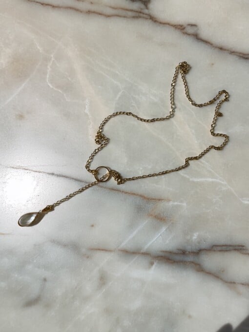 zelf in te stellen jasseron ketting goudkleurig met hanger