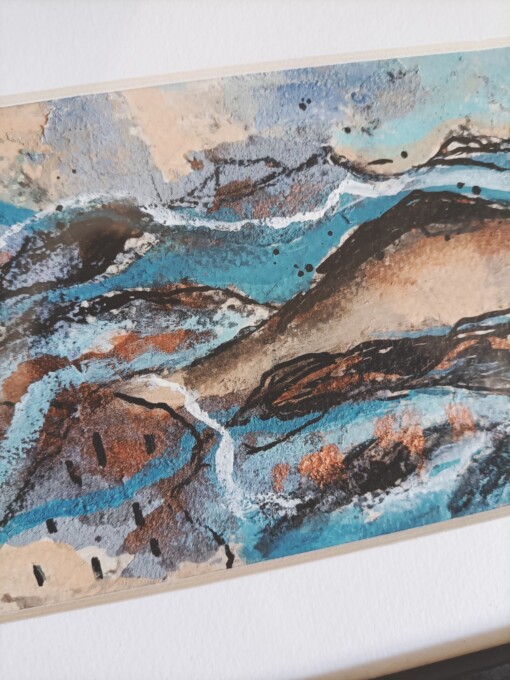 Abstract landschap - mini schilderij